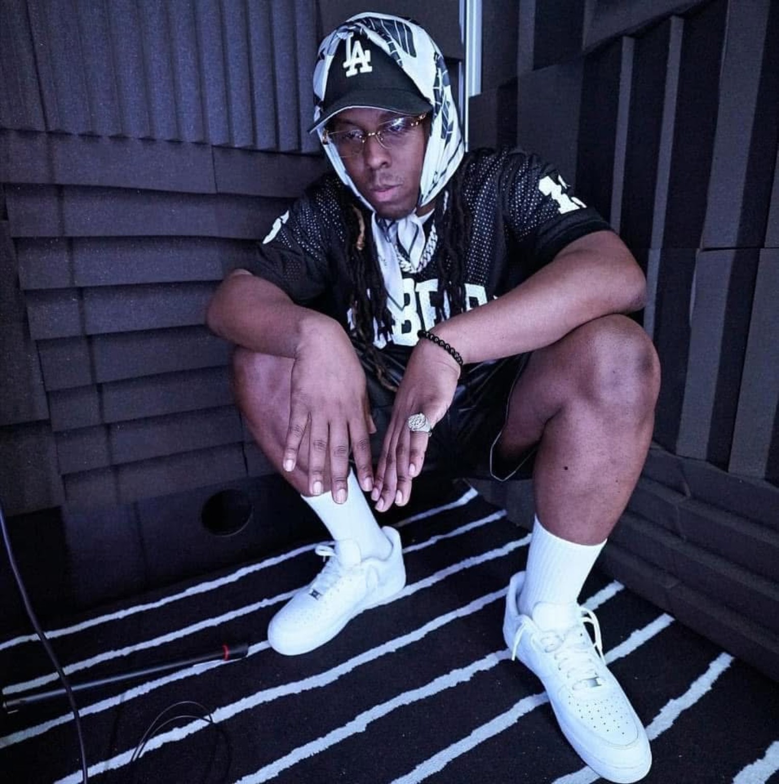 A1 Flow seated in a recording studio
